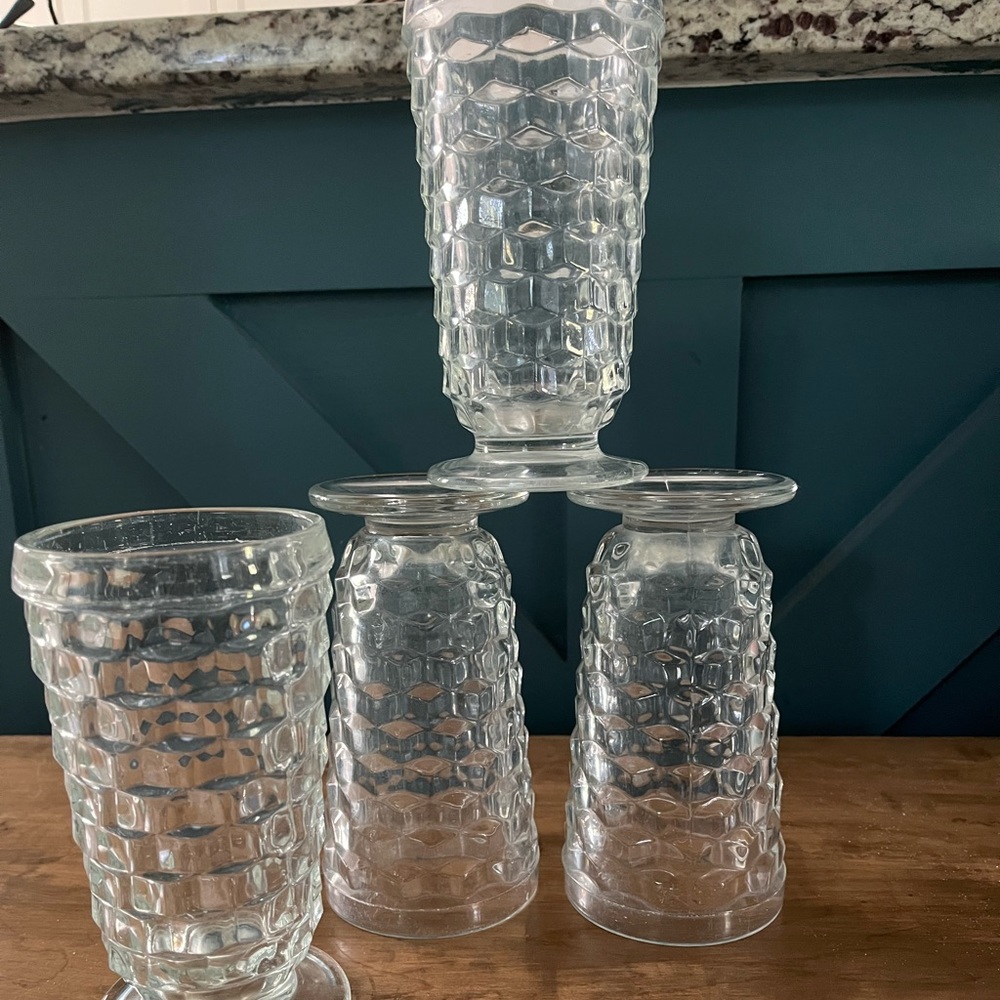 Indiana glass company tea glasses Whitehall